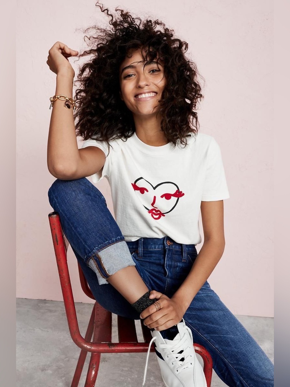 Madewell Graphic Heart Face Tee